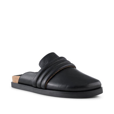 SHOE THE BEAR WOMENS Siri clog leather Sandals 110 BLACK