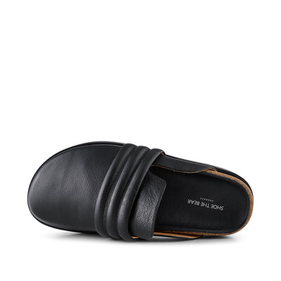 SHOE THE BEAR WOMENS Siri clog leather Sandals 110 BLACK