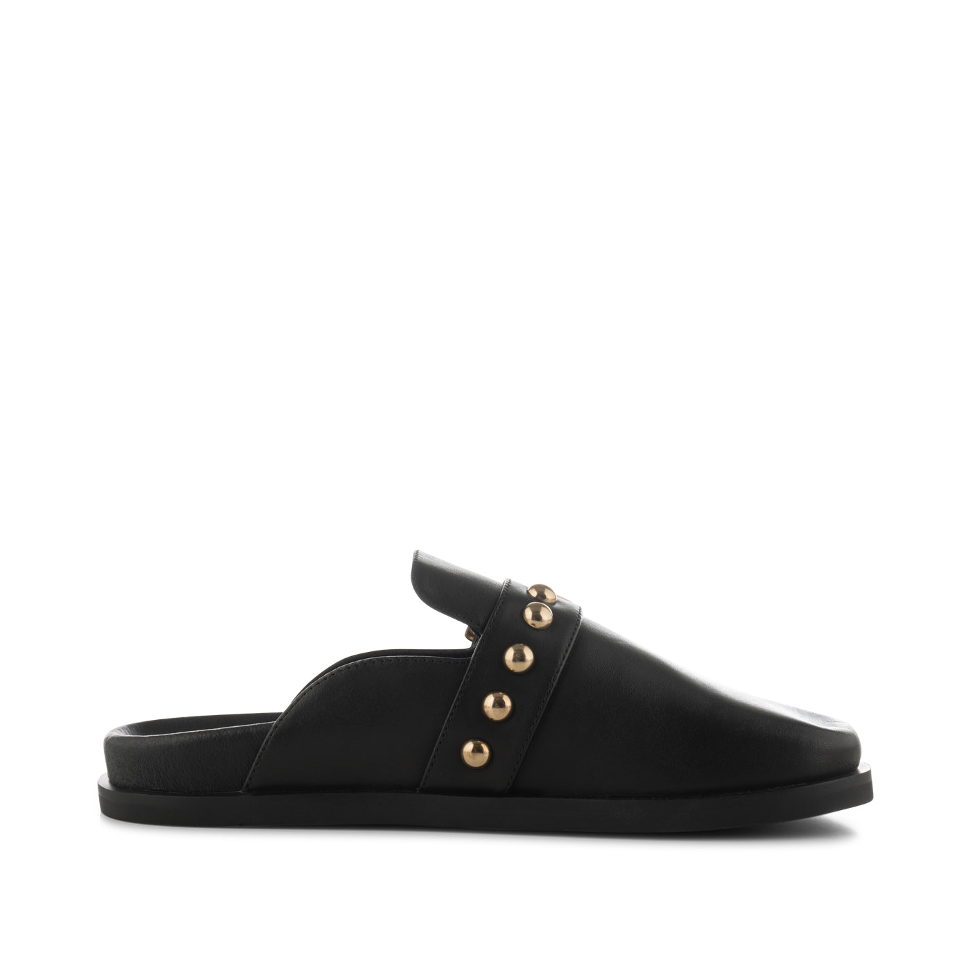 SHOE THE BEAR WOMENS Siri buckle clog leather Shoes 110 BLACK