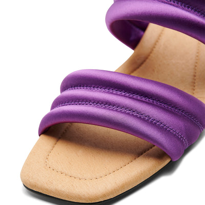SHOE THE BEAR WOMENS Sylvi heel textile Heel Sandals 925 VIOLET SATIN