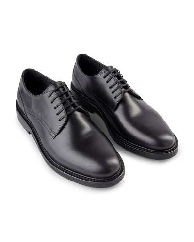 SHOE THE BEAR MENS Trent Leather Derby Shoes 110 BLACK