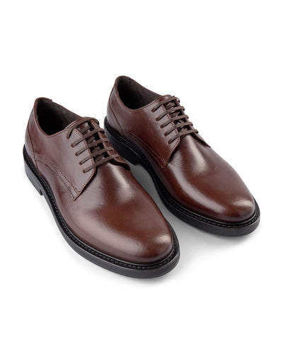 SHOE THE BEAR MENS Trent Leather Derby Shoes 135 TAN
