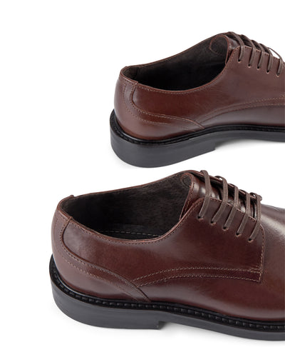 SHOE THE BEAR MENS Trent Leather Derby Shoes 135 TAN