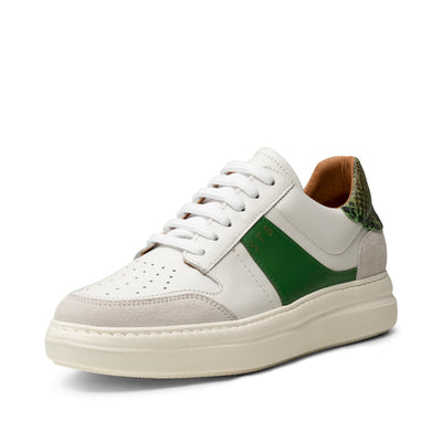 SHOE THE BEAR WOMENS Valda sneaker suede leather Sneakers 835 WHITE/GREEN MULTI