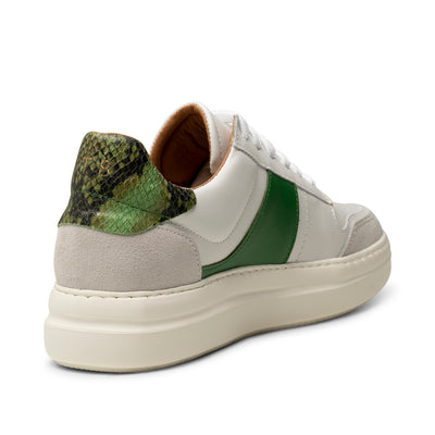 SHOE THE BEAR WOMENS Valda sneaker suede leather Sneakers 835 WHITE/GREEN MULTI