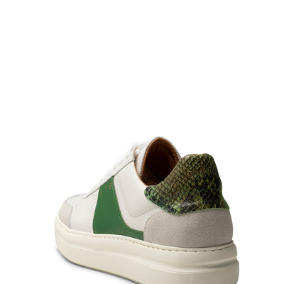 SHOE THE BEAR WOMENS Valda sneaker suede leather Sneakers 835 WHITE/GREEN MULTI