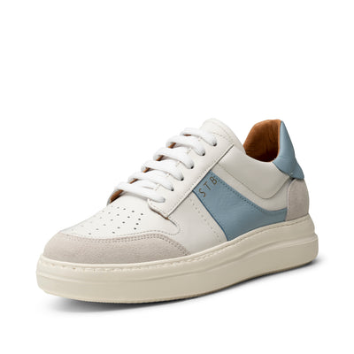 SHOE THE BEAR WOMENS Valda sneaker suede leather Sneakers 836 WHITE/BLUE