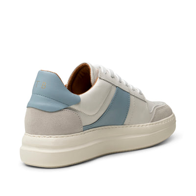 SHOE THE BEAR WOMENS Valda sneaker suede leather Sneakers 836 WHITE/BLUE