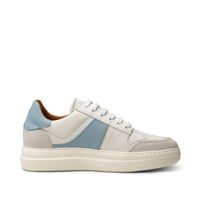 SHOE THE BEAR WOMENS Valda sneaker suede leather Sneakers 836 WHITE/BLUE