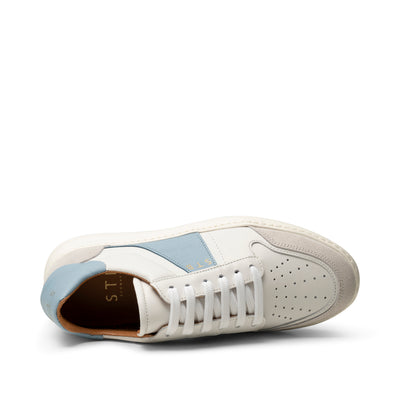 SHOE THE BEAR WOMENS Valda sneaker suede leather Sneakers 836 WHITE/BLUE
