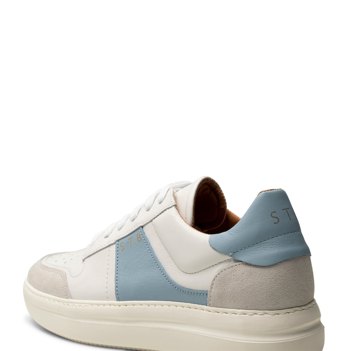 SHOE THE BEAR WOMENS Valda sneaker suede leather Sneakers 836 WHITE/BLUE