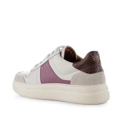 SHOE THE BEAR WOMENS Valda sneaker suede leather Sneakers 837 WHITE/LAVENDER MULTI