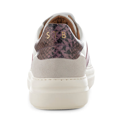 SHOE THE BEAR WOMENS Valda sneaker suede leather Sneakers 837 WHITE/LAVENDER MULTI