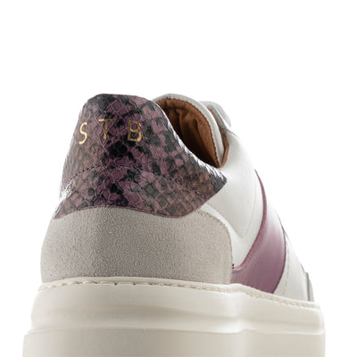 SHOE THE BEAR WOMENS Valda sneaker suede leather Sneakers 837 WHITE/LAVENDER MULTI