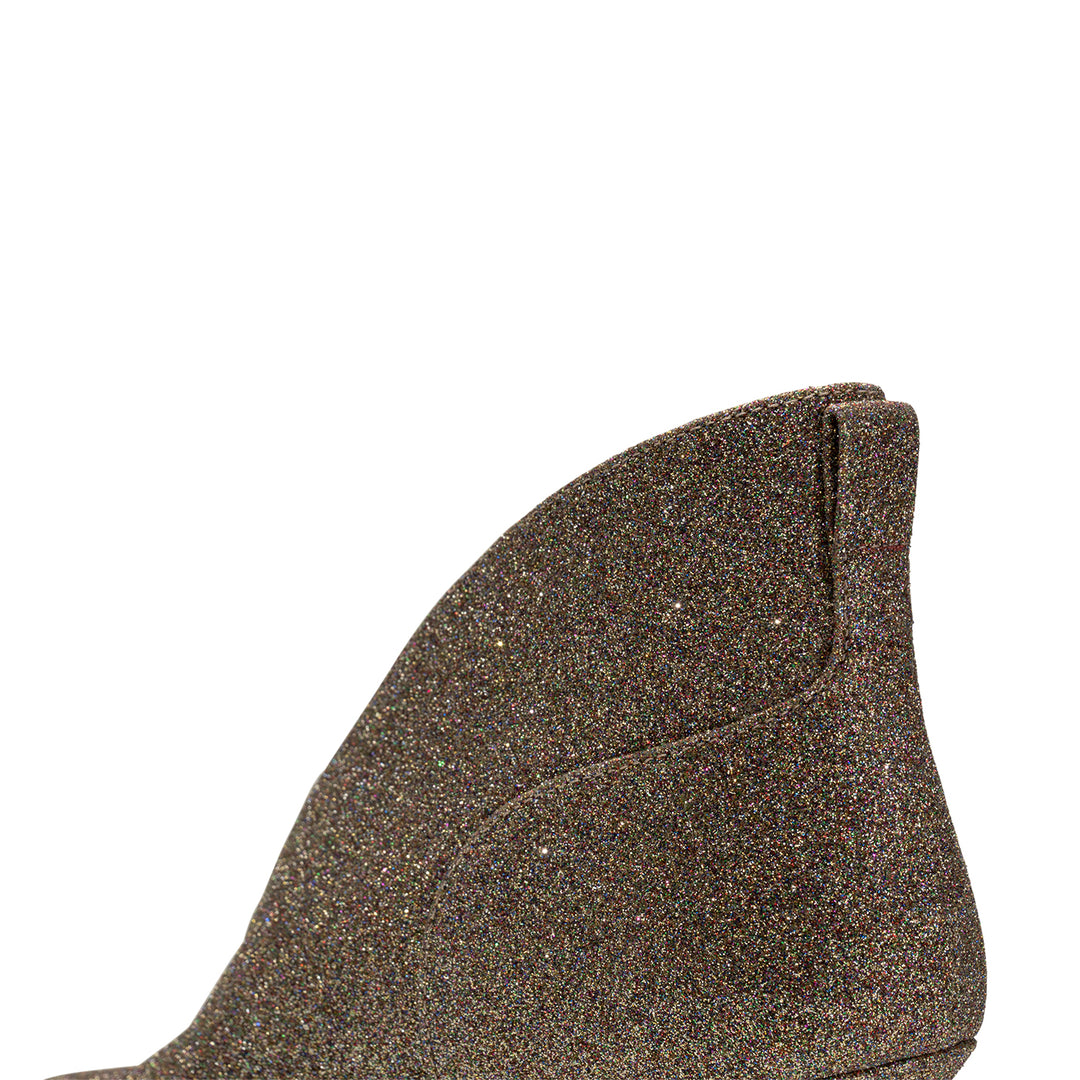 Glitter heel booties discount