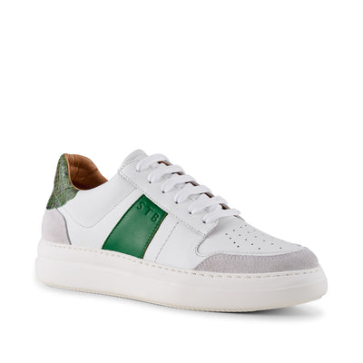 SHOE THE BEAR WOMENS Vinca sneaker leather Sneakers 835 WHITE/GREEN MULTI