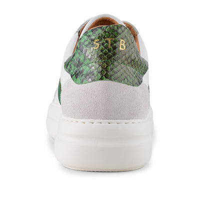 SHOE THE BEAR WOMENS Vinca sneaker leather Sneakers 835 WHITE/GREEN MULTI