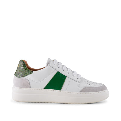 SHOE THE BEAR WOMENS Vinca sneaker leather Sneakers 835 WHITE/GREEN MULTI