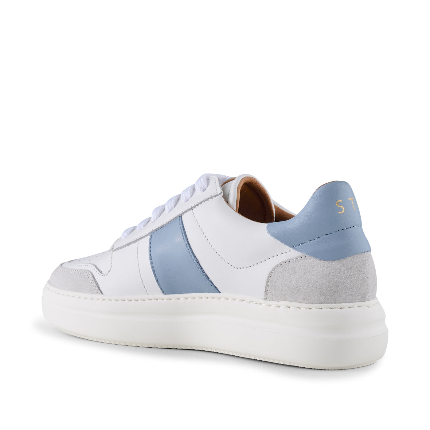 SHOE THE BEAR WOMENS Vinca sneaker leather Sneakers 836 WHITE/BLUE