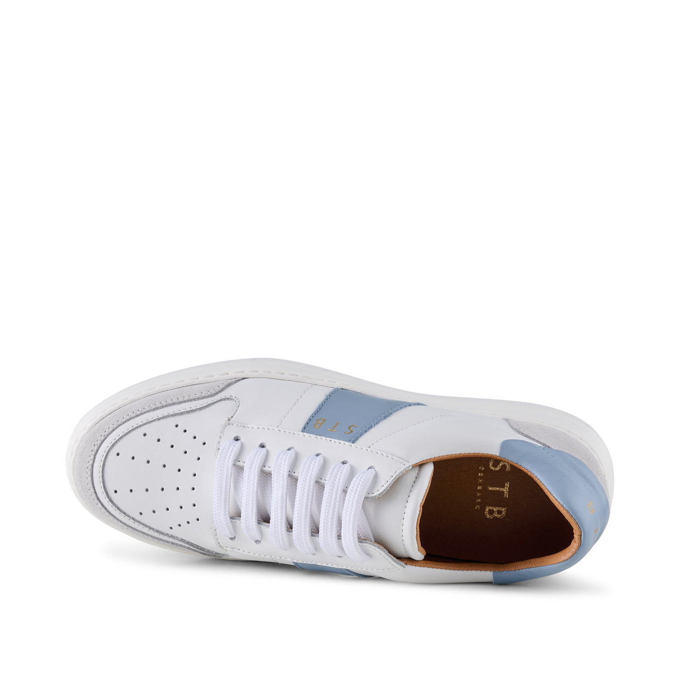 SHOE THE BEAR WOMENS Vinca sneaker leather Sneakers 836 WHITE/BLUE