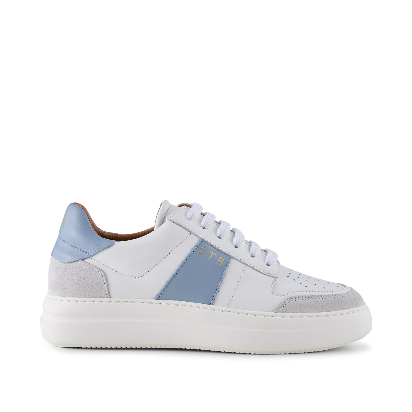 SHOE THE BEAR WOMENS Vinca sneaker leather Sneakers 836 WHITE/BLUE