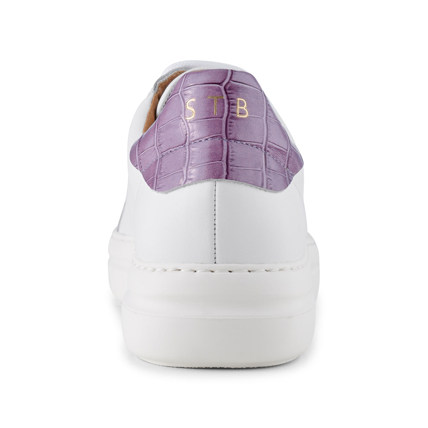 SHOE THE BEAR WOMENS Vinca sneaker leather Sneakers 833 WHITE/LAVENDER CROCO