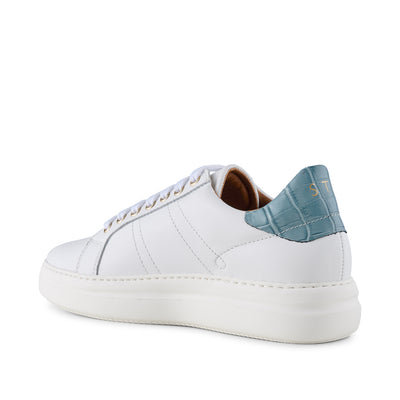 SHOE THE BEAR WOMENS Vinca sneaker leather Sneakers 834 WHITE/BLUE CROCO