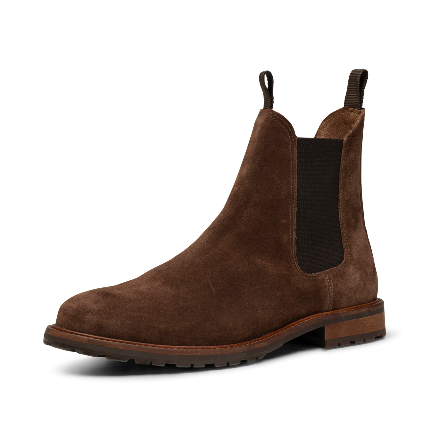 SHOE THE BEAR MENS York chelsea boot suede Boots 847 CHOC BROWN