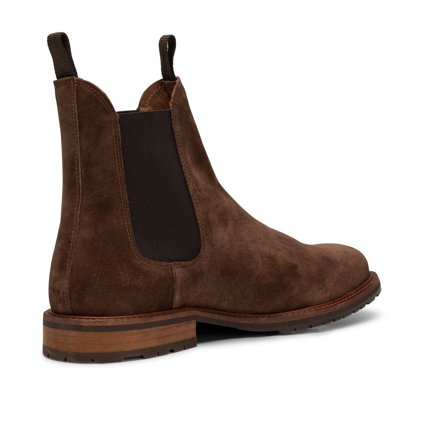 SHOE THE BEAR MENS York chelsea boot suede Boots 847 CHOC BROWN