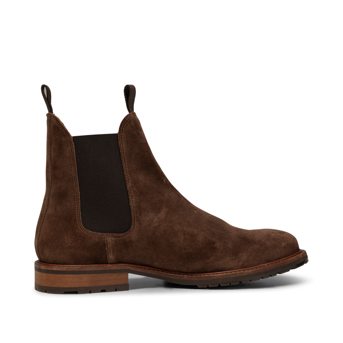 SHOE THE BEAR MENS York chelsea boot suede Boots 847 CHOC BROWN