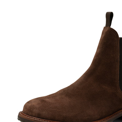 SHOE THE BEAR MENS York chelsea boot suede Boots 847 CHOC BROWN